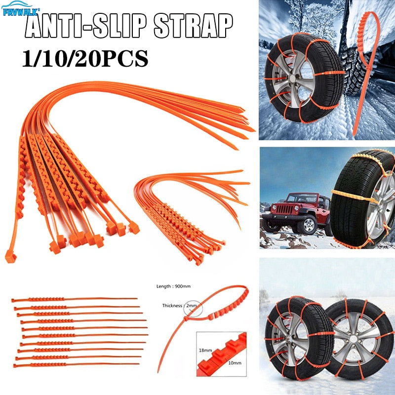 1/10/20Pcs Car Winter Tire Wheels Snow Chains Wheel Tyre Cable